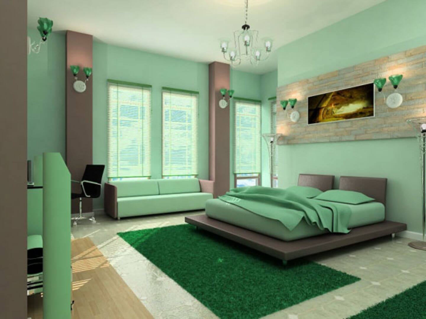 perfect green theme room