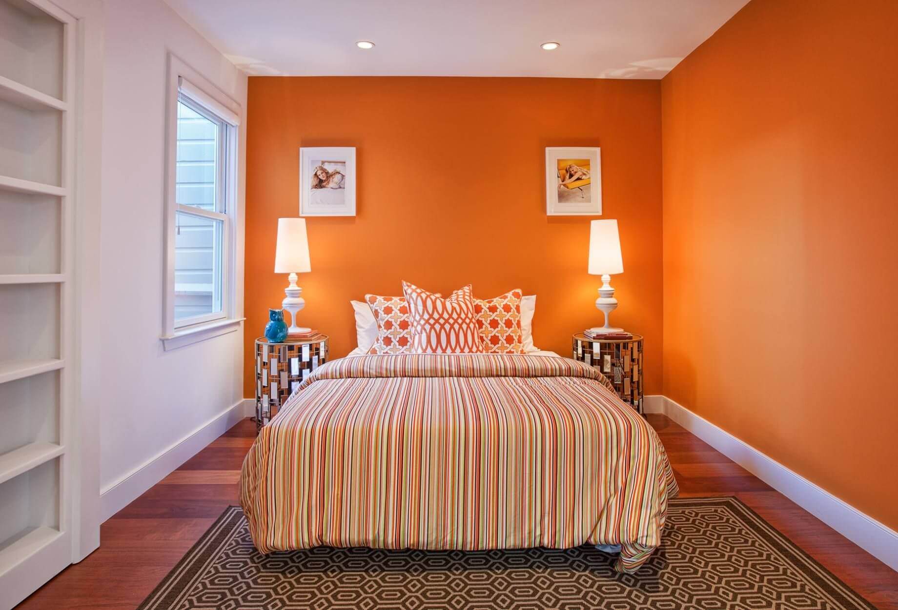 perfect orange color theme room