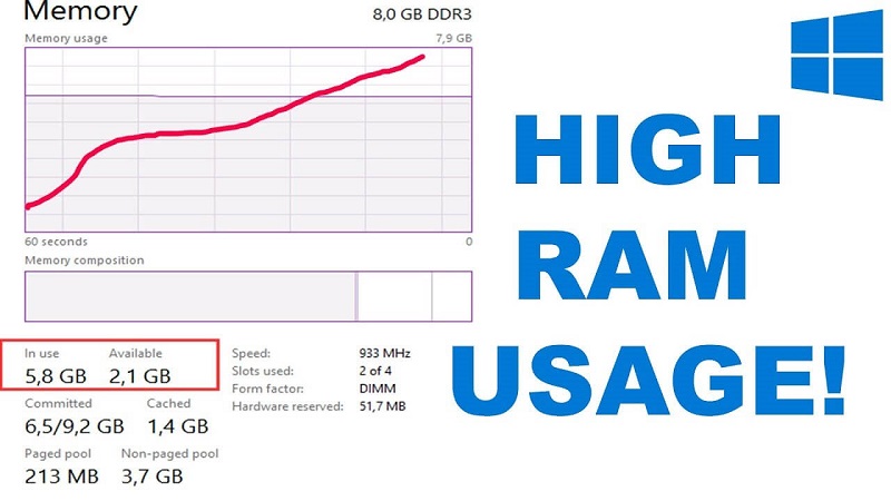 fix high ram usage in windows 10