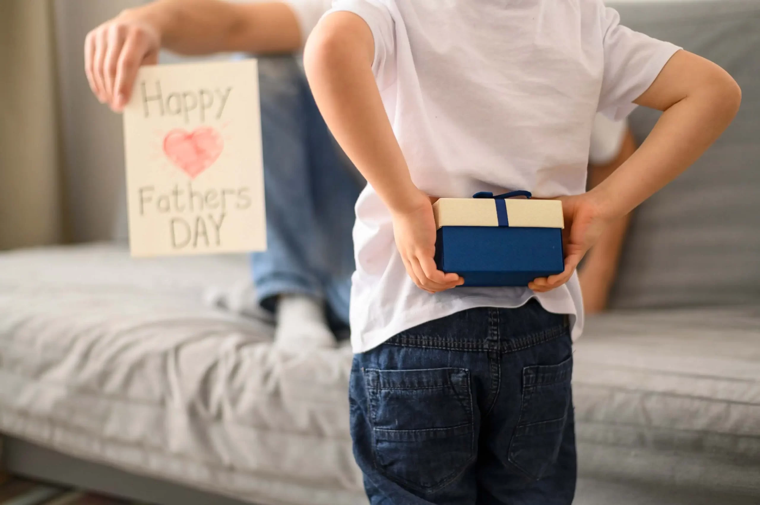 kid-surprising-father-with-gift
